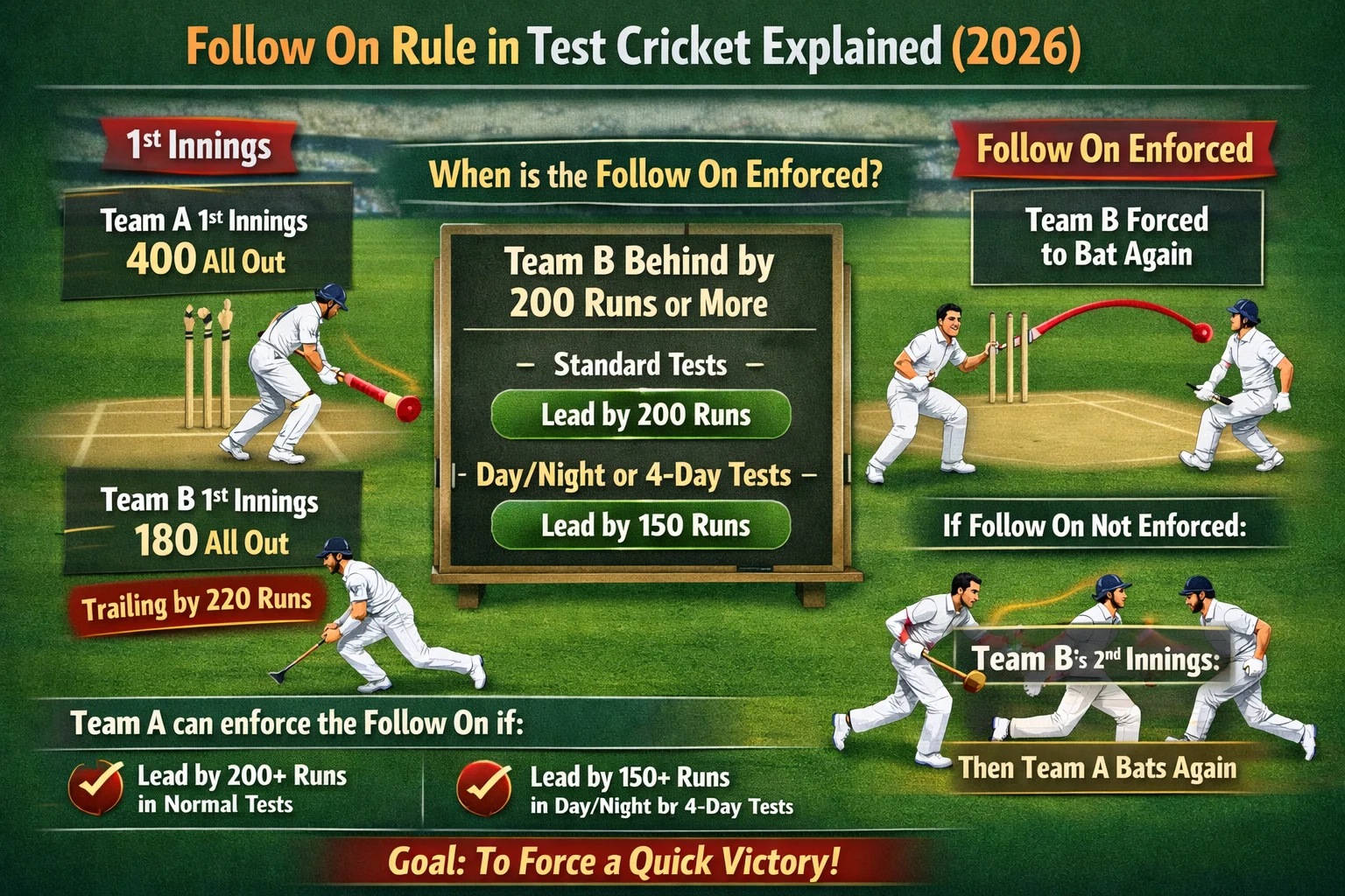 Follow On Rule in Test Cricket