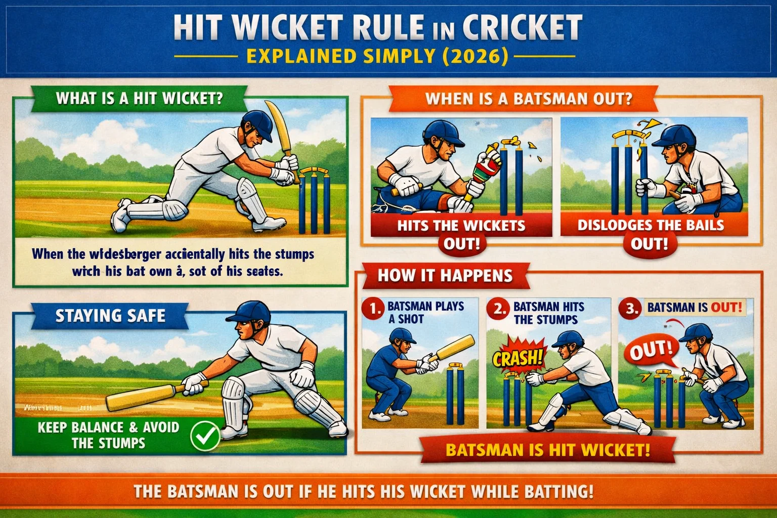 Hit Wicket Rule in Cricket