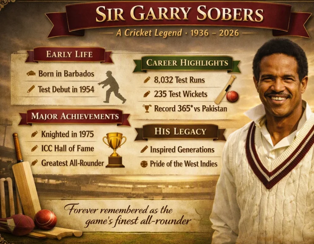 Garry Sobers Death: Cricket Legend Dies at 89