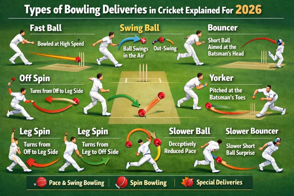 Types of Bowling Deliveries in Cricket