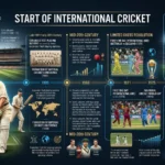 start of international cricket