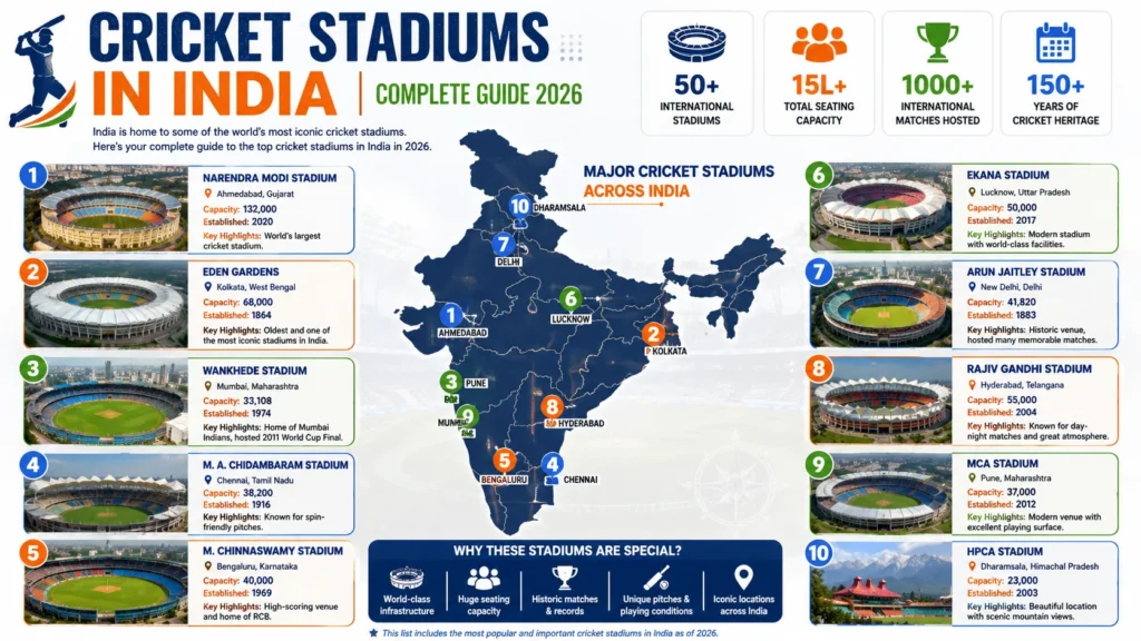 Cricket Stadiums in India