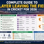player leaving the field in cricket