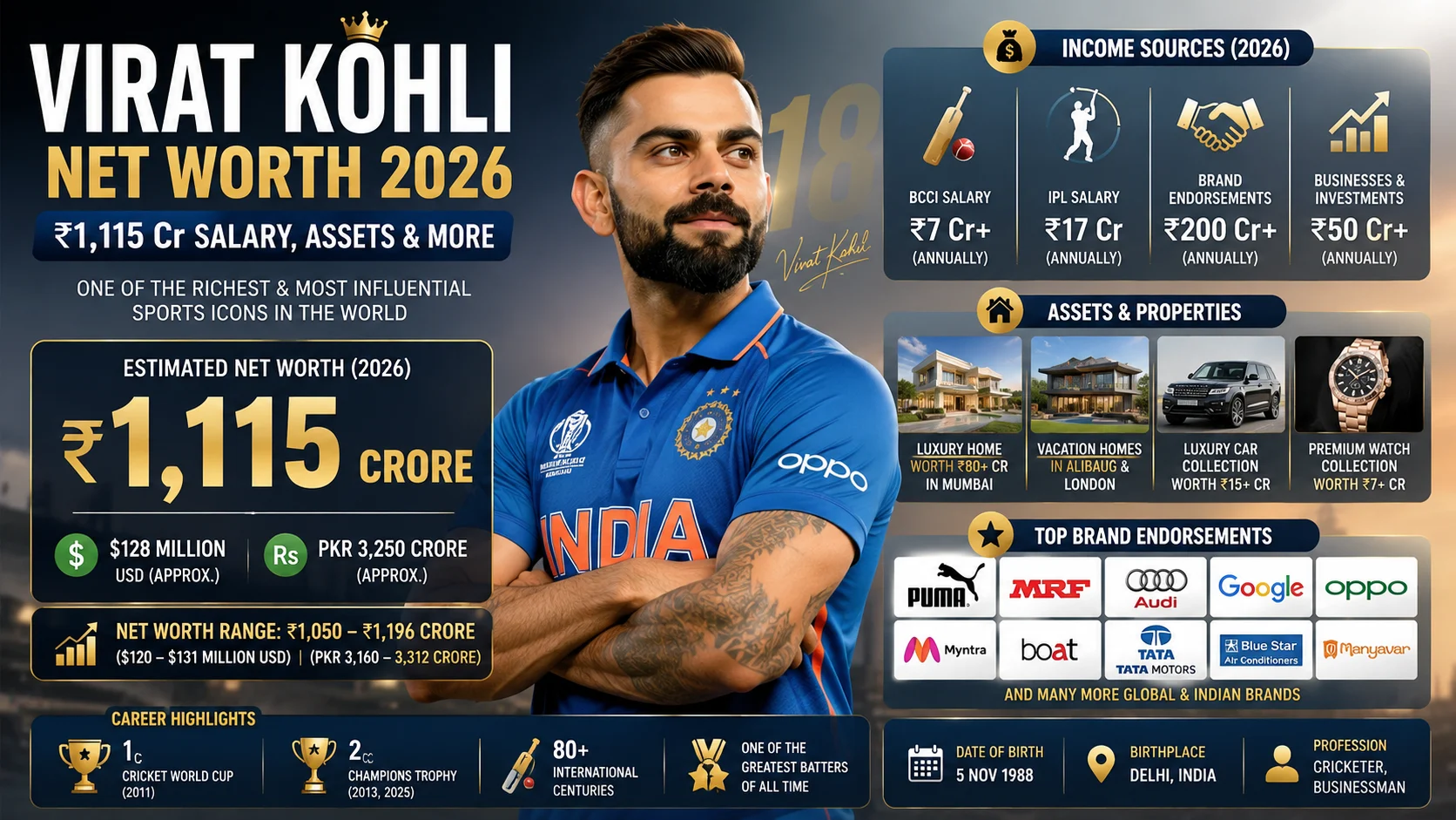 virat kohli net worth