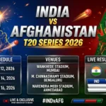 India vs Afghanistan T20 Series 2026