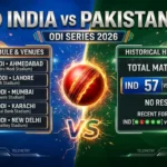 India vs Pakistan ODI Series 2026