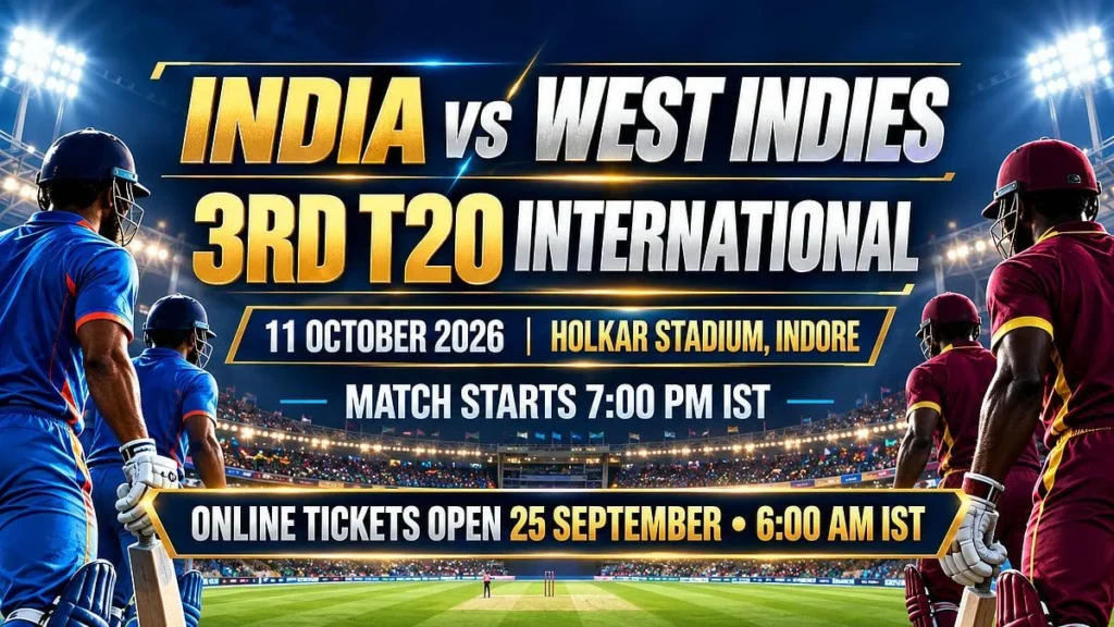 India vs West Indies 3rd T20I