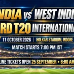 India vs West Indies 3rd T20I
