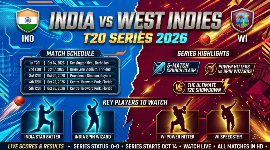 India vs West Indies T20 Series 2026