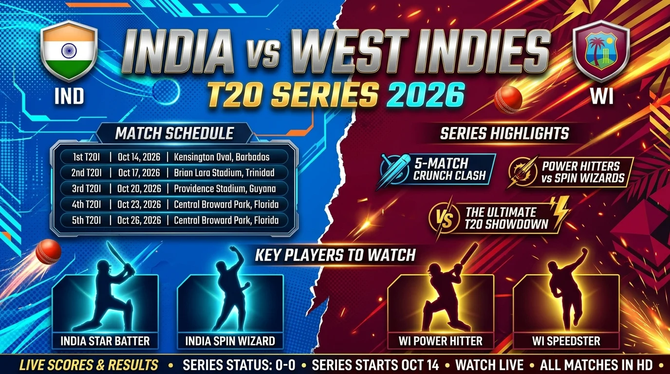 India vs West Indies T20 Series 2026
