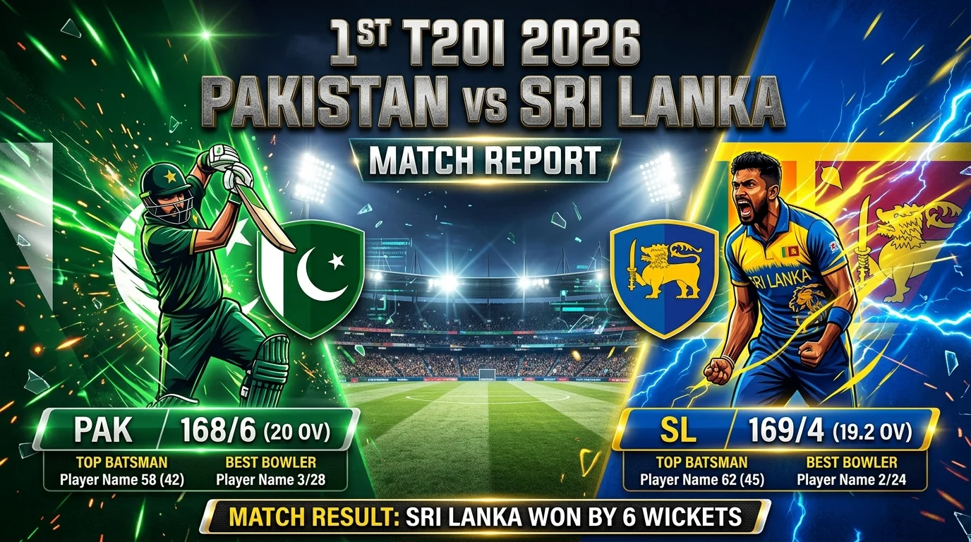 Pakistan vs Sri Lanka 1st T20I 2026
